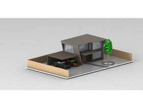 modern architecture models 3d house model architectural 3d print model - Mito3D