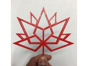 canada 150 logo wireframe signs & logos day maple leaf sesquicentennial true north 3d print model - Mito3D