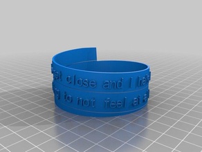 eislynn personalizado espiral poema pulseira 2 a arte 3d print model - Mito3D