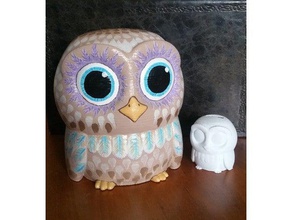 owl coin bank containers 3d print model - Mito3D