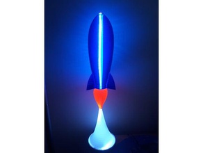 rocket lamp sculptures rocketship vase mode 3d print model - Mito3D