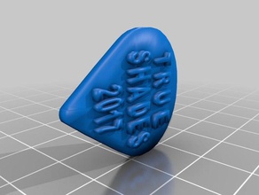 guitar pick vrai nuances pièces 3d print model - Mito3D