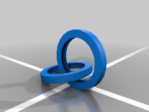 interlocking rings easy print interesting ring 3d print model - Mito3D