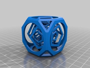 multi-layer-hohle Polyeder Skulpturen hohl der Miniatur 3d print model - Mito3D