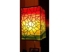 voronoi-Lampenschirm Dekor glühen dunkel Lampe Schatten voronoi 3d print model - Mito3D