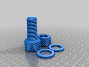 m20x25 bolts nuts parts knurled threaded 3d print model - Mito3D