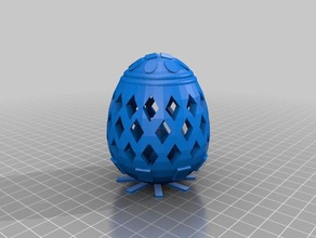 uovo di pasqua dono art easteregg uova titolare fabersha regalo vacanza ornamento legno in woodfill 3d print model - Mito3D
