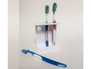 personalizable cepillo de dientes pie cuarto baño accesorios personalizado personalizador titular 3d print model - Mito3D