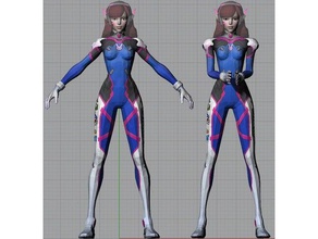 dva personnes hana chanson overwatch 3d print model - Mito3D