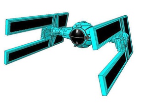 sw tie d droid 3d printing scifi star wars eu x-wing starfighter tabletop 3d print model - Mito3D