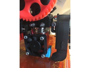 prusa i3 ajustable radial de montaje del ventilador Impresora 3d las piezas el monte 3d print model - Mito3D
