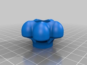 m8 smooth n' curvy star knob parts customized 3d print model - Mito3D