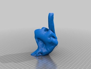 zap sign 3d printing scans middle finger 3d print model - Mito3D