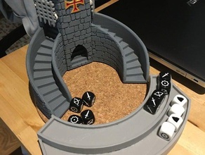 barrier + gate 3 way dice tower 3d print model - Mito3D