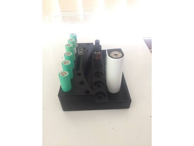 modstation vape gear ecig stand station 3D print model - Mito3D