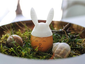 huevo de pascua del conejito casco decoración bunny lindo la diy el diversión conejo 3d print model - Mito3D