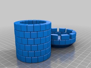 my customized stone turret buildings & structures 3d print model - Mito3D