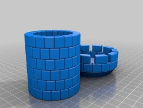 my customized stone turret buildings & structures 3d print model - Mito3D