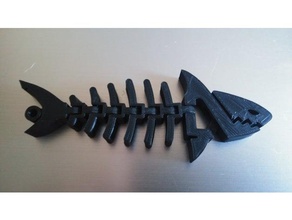 tiburón llavero llaveros animal de pescado océano mar la vida del el 3d print model - Mito3D