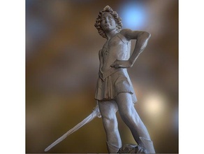 david goliaths head scans & replicas 3d print printing scan child cultural heritage goliath greek hero mythology roman standing sword 3d print model - Mito3D