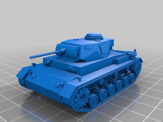 tanque pziii 3d-drucken 3D print model - Mito3D