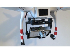 dji fantasma 1 suporte de câmera canon ixus 60 drone 3d print model - Mito3D
