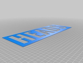 heads stencils signs & logos customized 3d print model - Mito3D