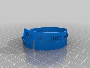 meu personalizados espiral poema bracelete da marca 2 a arte personalizado 3d print model - Mito3D