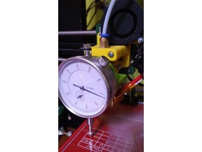 dial gauge mount e3d 3d printer parts bowden calibration v6 holder prusa i3 3d print model - Mito3D