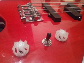 potentiometer knob swirl music addon bass guitar electronics pick pot 3d print model - Mito3D