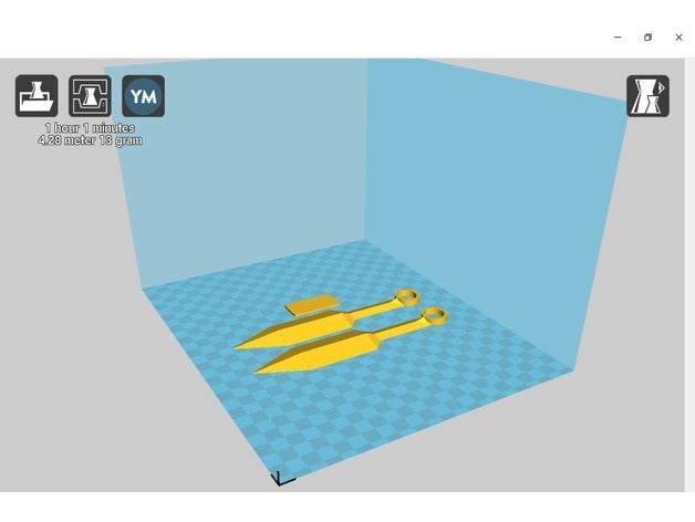simple kunai lanzando el cuchillo La impresión en 3d 3D print model - Mito3D