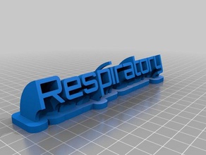 respiratory nametag office customized 3d print model - Mito3D