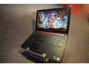 stand per laptop dell inpsiron 7559 ergonomico computer portatile piedistallo 3d print model - Mito3D