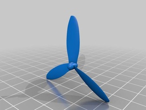 3-blade hubsan-style propellers brushed micro drone r c vehicles motor quad quadcopter hubsan x4 propeller triblade 3d print model - Mito3D