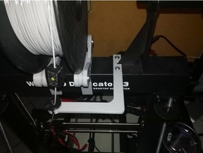 el filamento de la guía superior cola titular inversa wanhao i3 duplicador v21 Impresora 3d las piezas impresión soporte bobina mods 3d print model - Mito3D
