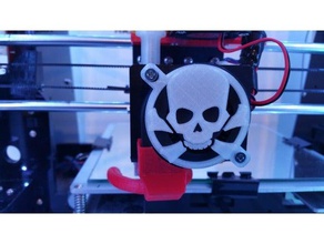 anet a8 skull fan cover 3d printer accessories 3d print model - Mito3D