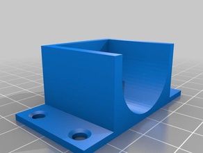 round rod holder paperroll 3d printing halter paperroller papierrolle rundstab rundstabhalter 3d print model - Mito3D
