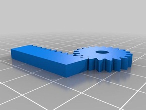 mon personnalisés pignon crémaillère la robotique personnalisé 3d print model - Mito3D