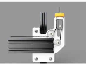 vertical x idler belt tensioner 3d printer parts 2040 aluminum compact extrusion tarantula tevo tight upgrade wheel 3d print model - Mito3D