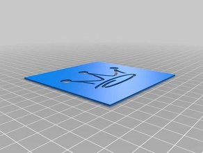 coroa estêncil ferramentas de arte personalizado 3d print model - Mito3D