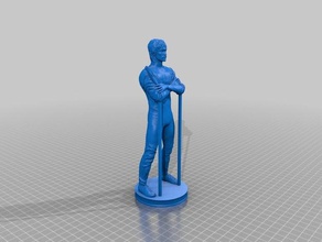 bruce lee de pie apoyo La impresión en 3d fácil real 3d print model - Mito3D
