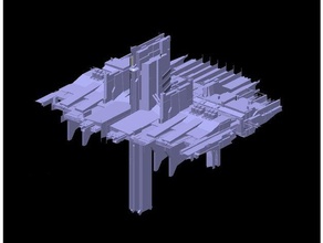 engineering complex - raitaru eve online buildings & structures space station 3d print model - Mito3D
