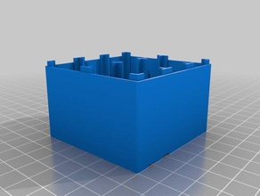 3x2 9 volt hücre tutucu - alt kısmı organizasyon özelleştirilmiş 3d print model - Mito3D