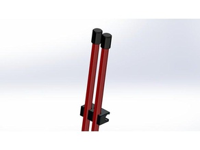 golf alignment stick holder - paralell cross sport & outdoors 8mm 3d print model - Mito3D