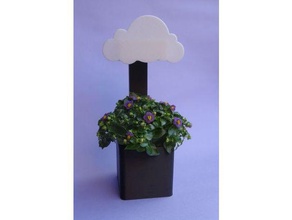 nuvem de vaso flores decoração 3d print model - Mito3D