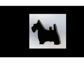 scottie dog cufflink fashion carnegie mellon cufflinks 3d print model - Mito3D