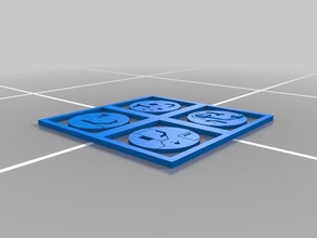 2x2 base overlay - ship 25mm toy & game accessories infinity miniature tabletop wargaming 3d print model - Mito3D