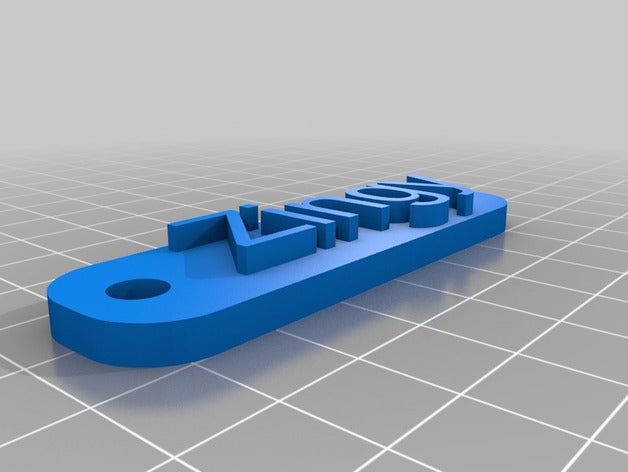 mon personnalisés simple trousseau de clés les signes et logos personnalisé 3D print model - Mito3D