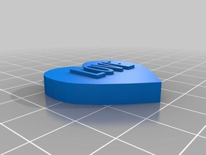 cuore di testo portachiavi La stampa 3d facile easy print keychain amore low poly 3d print model - Mito3D