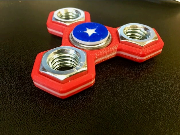 altıgen somunu spinner mekanik oyuncaklar fidget oyuncak 3D print model - Mito3D